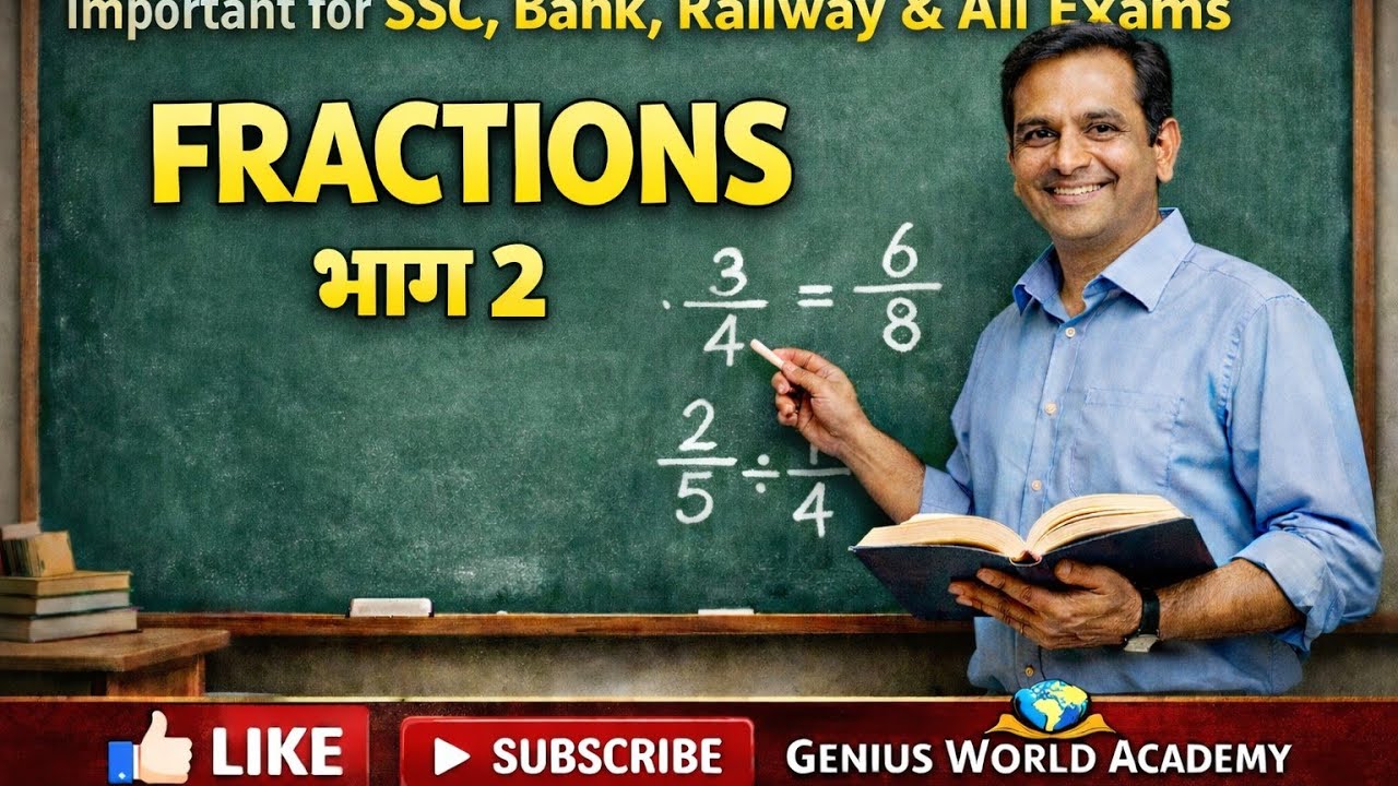 ✨FRACTIONS Part 2 | Most Important for SSC, Bank, Railway Exams | Complete Concept Of Fraction ✨