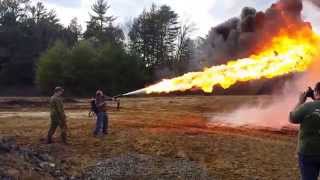 Dean Fires M9-7 Flamethrower