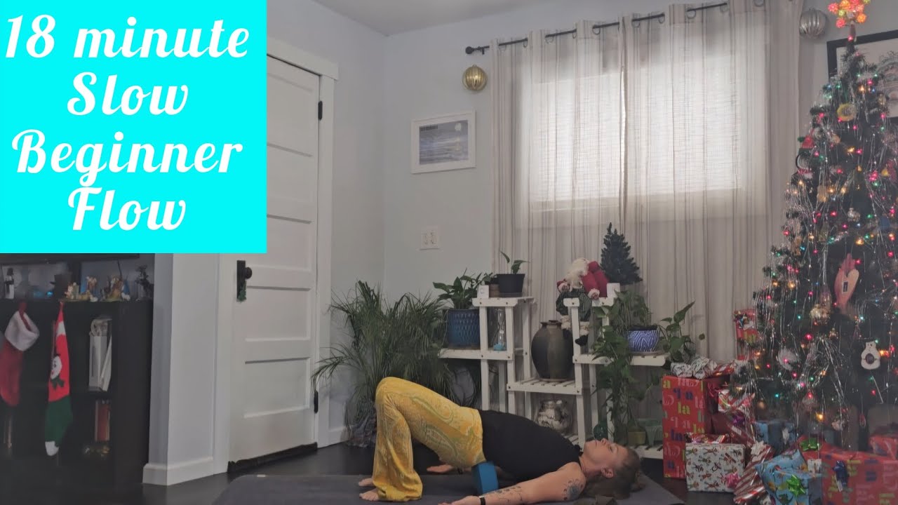18 Minute Slow Easy Beginner Flow // No Feet // No Standing