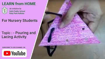 Nursery | Pouring and Lacing Activity | DPS Ruby Park, Kolkata