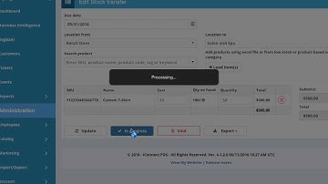 iConnect Back Office Stock Transfer
