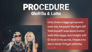 GLORILLA, LATTO  - PROCEDURE (LYRICS) | INSTRUMENTAL