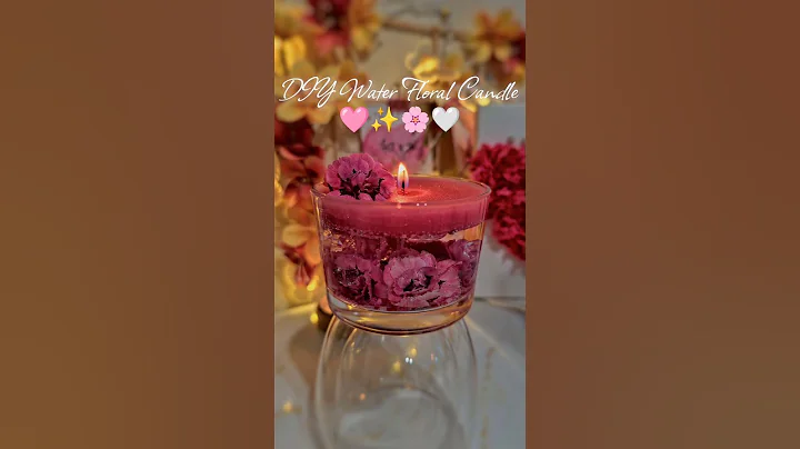 DIY Water Floral Candle 🕯️🩷 #craft #creative #shortvideo #shorts #candle #candlemaking #diy #flowers