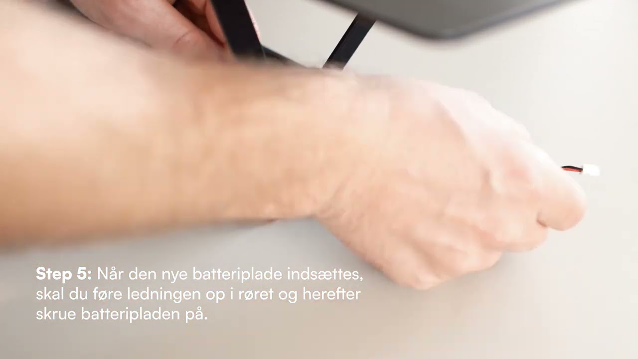 Udskift af batteriplade