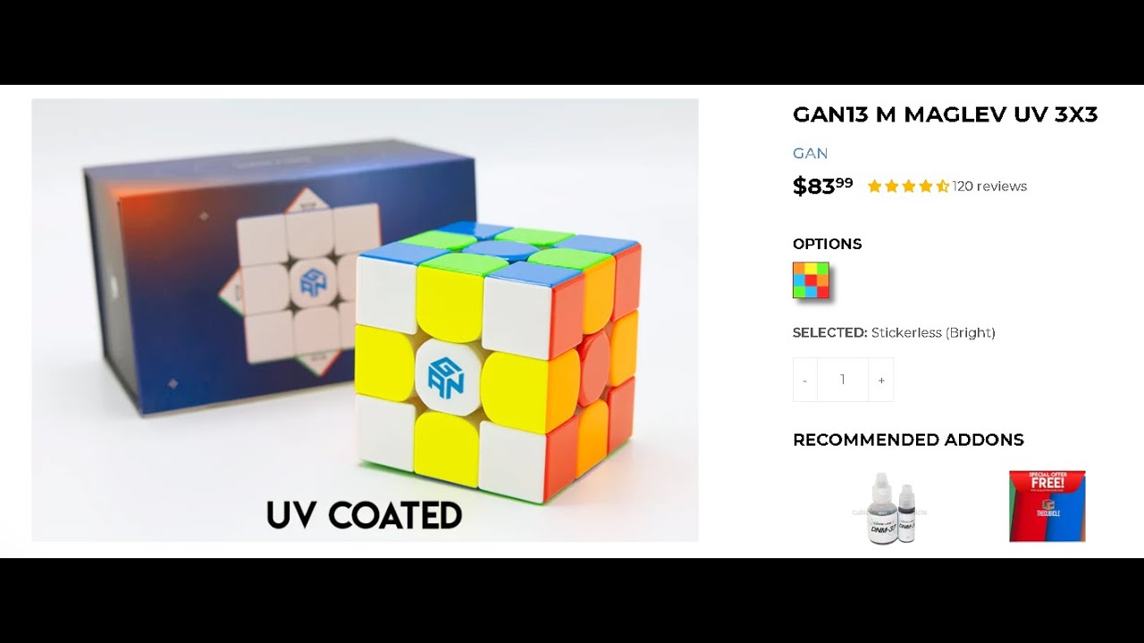 GAN 13M MagLev UV Ad (read description)