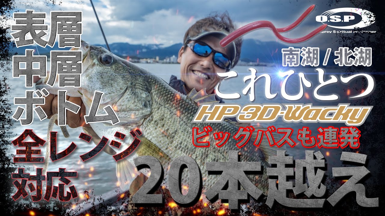 【HP3Dワッキー】20本超え！表層・中層・ボトム全レンジ対応：琵琶湖 南湖/北湖これひとつ【三宅貴浩】