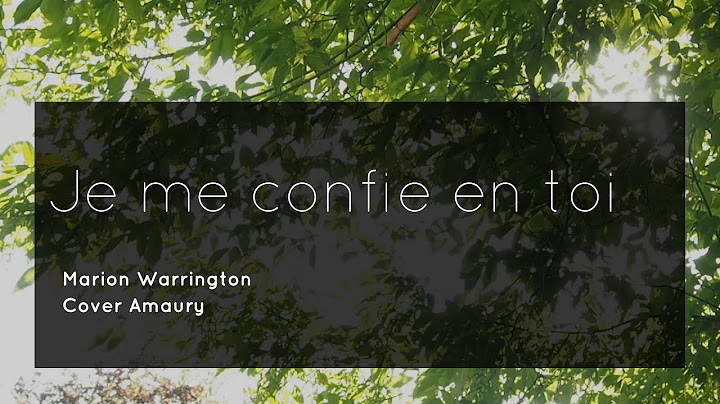 Je me confie en Toi