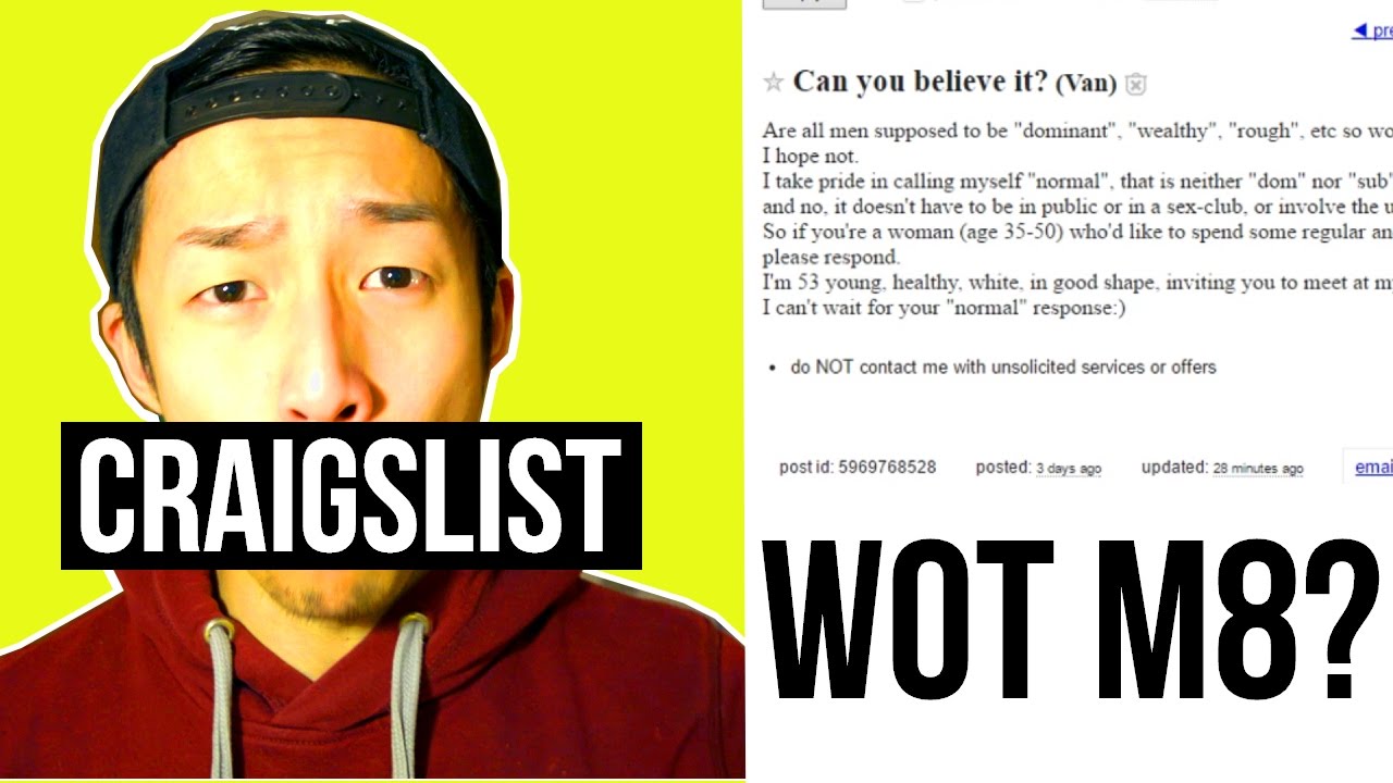 DATING IN VANCOUVER? SINGLE GUYS ON CRAZY CRAIGSLIST ADS...