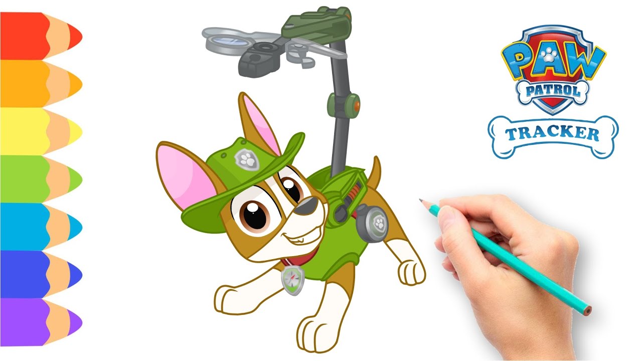 Paw Patrol Super Pups Coloring Pages | Coloring Paw Patrol Tracker ...
