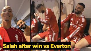 Inside Mo Salah’s crazy dressing room celebration after beating Everton