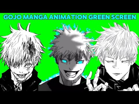Saturo Gojo manga animation green screen