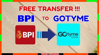 GoTyme BPI Cash-in: Free Money Transfer from BPI to GoTyme Online