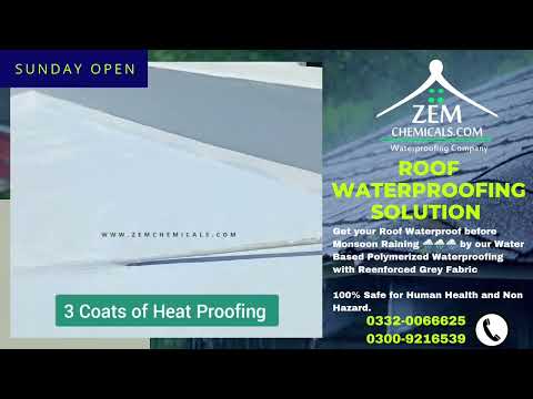 Roof Heat and Waterproofing Application with Fabric South Avenue, DHA Phase 2