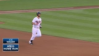 CWS@MIN: Mauer hits opposite-field homer off Danks