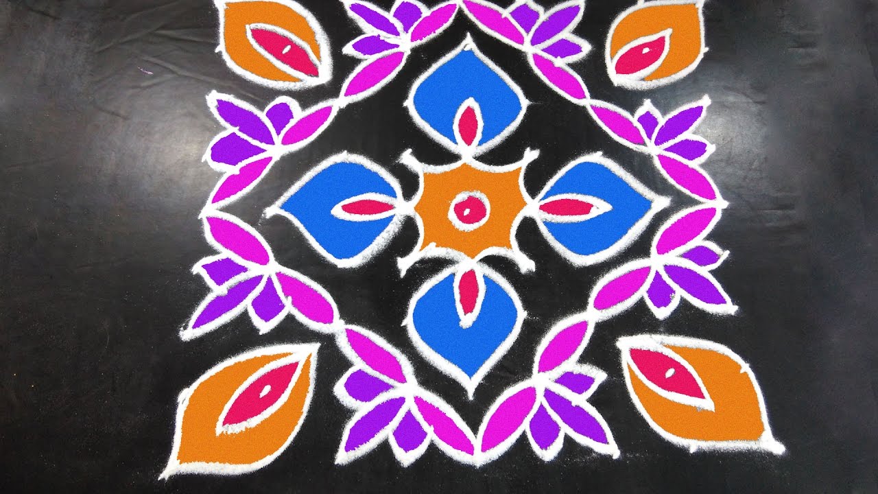285 Sankranthi Muggulu 9 x 9 Dots Easy Rangoli Designs with