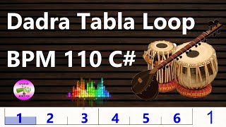 Video thumbnail of "Dadra Tabla Loops | BPM 110 C#"