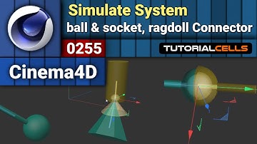 0255. Simulation system ( Dynamic ball & socket, ragdoll Connector ) in cinema 4d