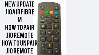 New update JioAirfibre how to pair unpair jio remote how to update jiotv+ @jioremote @jiotv+newudate