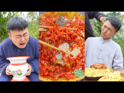 Spicy Octopus & Bovine Offal Hot Pot || TikTok Funny Mukbang Compilation || Songsong and Ermao