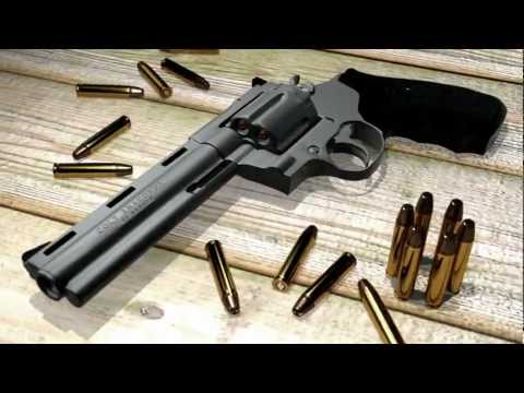3d Colt Anaconda .44 Magnum with electro music! HD