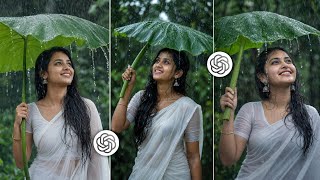 Trending Rainy Portrait Photo Editing Chatgpt Prompt | Chatgpt photo editing Girls  screenshot 5