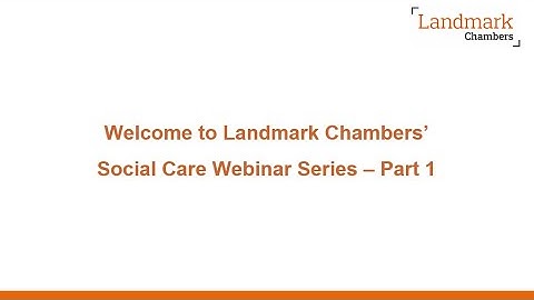 Social Care Webinar Series – Part 1
