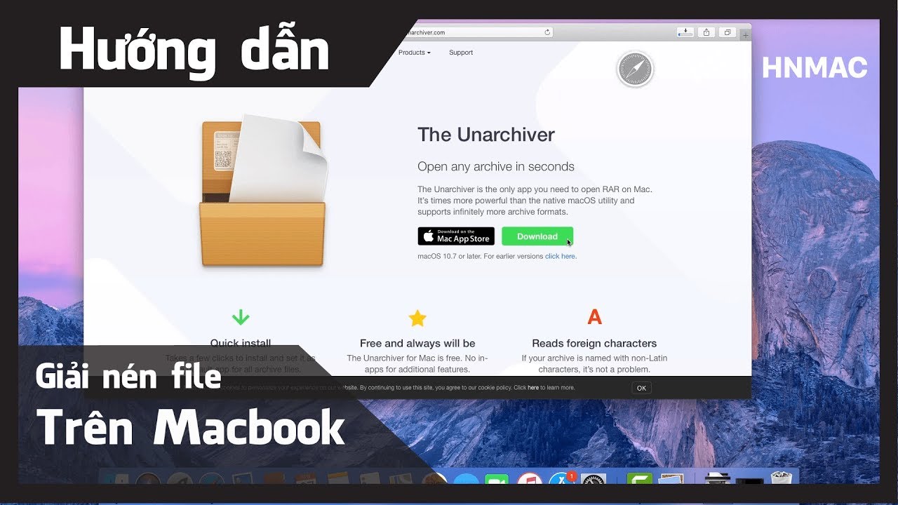 Nén và giải nén file ZIP và RAR trên MacBook - youtube