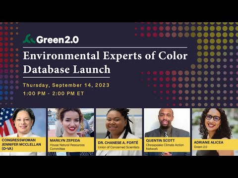 The Green 2.0 Environmental Experts of Color Database addresses a pressing issue–the lack of diversity in experts providing testimony in the policymaking process nationally and locally. The database provides policymakers, organizations, and individuals with an expansive set of environmental and environmental justice leaders, and offers a more representative perspective on these issues.