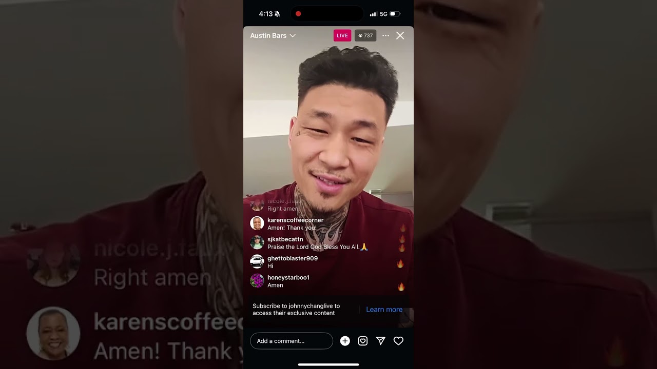 Johnny Chang IG live talks beating lust, overcoming negative thoughts, and more!