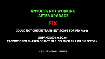 LINUX ERROR FIX: Could not create transient scope for PID 7866: