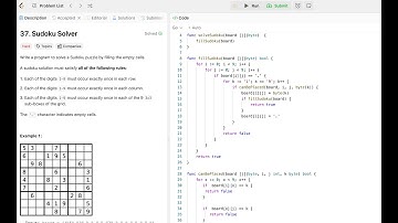 LeetCode: 37. Sudoku Solver (Golang & Java)