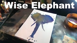 The Wise Elephant (Experimental) - Spray Paint Art by René Schell