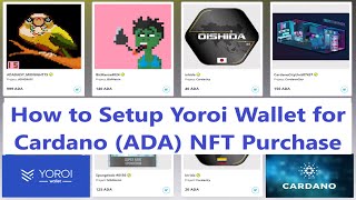 How to Setup Yoroi Web Wallet to Purchase NFT on CNFT IO on Cadano (ADA) NFT