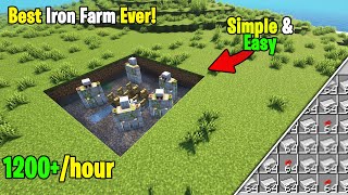 SIMPLE Iron Farm - 1200+ Ingots PER HOUR!