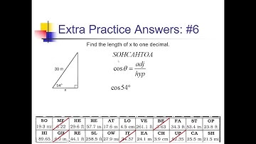 Right Triangle Trigonometry Applications: Problem Set #6