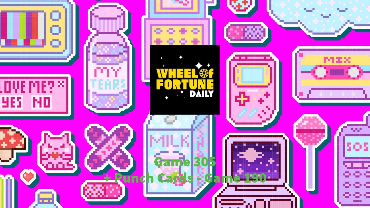 Wheel of Fortune Daily - Game 305 + Punch Cards - Game 190 *NO COMMENTARY*