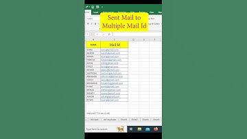 How to Send Bulk E-Mail from Excel | #shorts #excel #exceltips #exceltutorial #interviewquestions