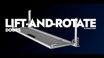 Patented lift-and-rotate door model 2025. Syncro System van racking