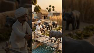ASMR Miniature Construction: Building a Stone Bridge from Scratch 🧱 #shorts