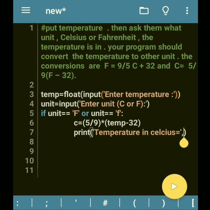 Python program to convert temperature to Celcius or Fahrenheit - YouTube