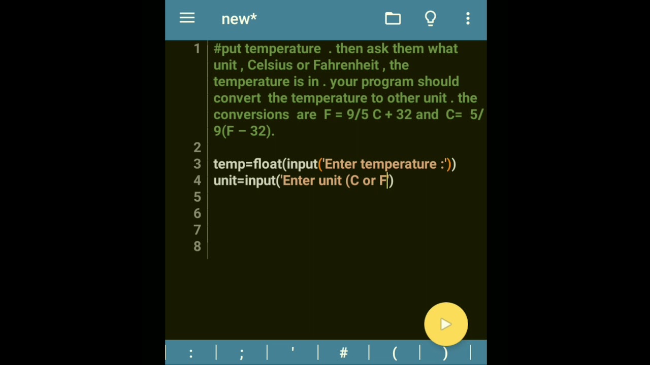 Python program to convert temperature to Celcius or Fahrenheit - YouTube