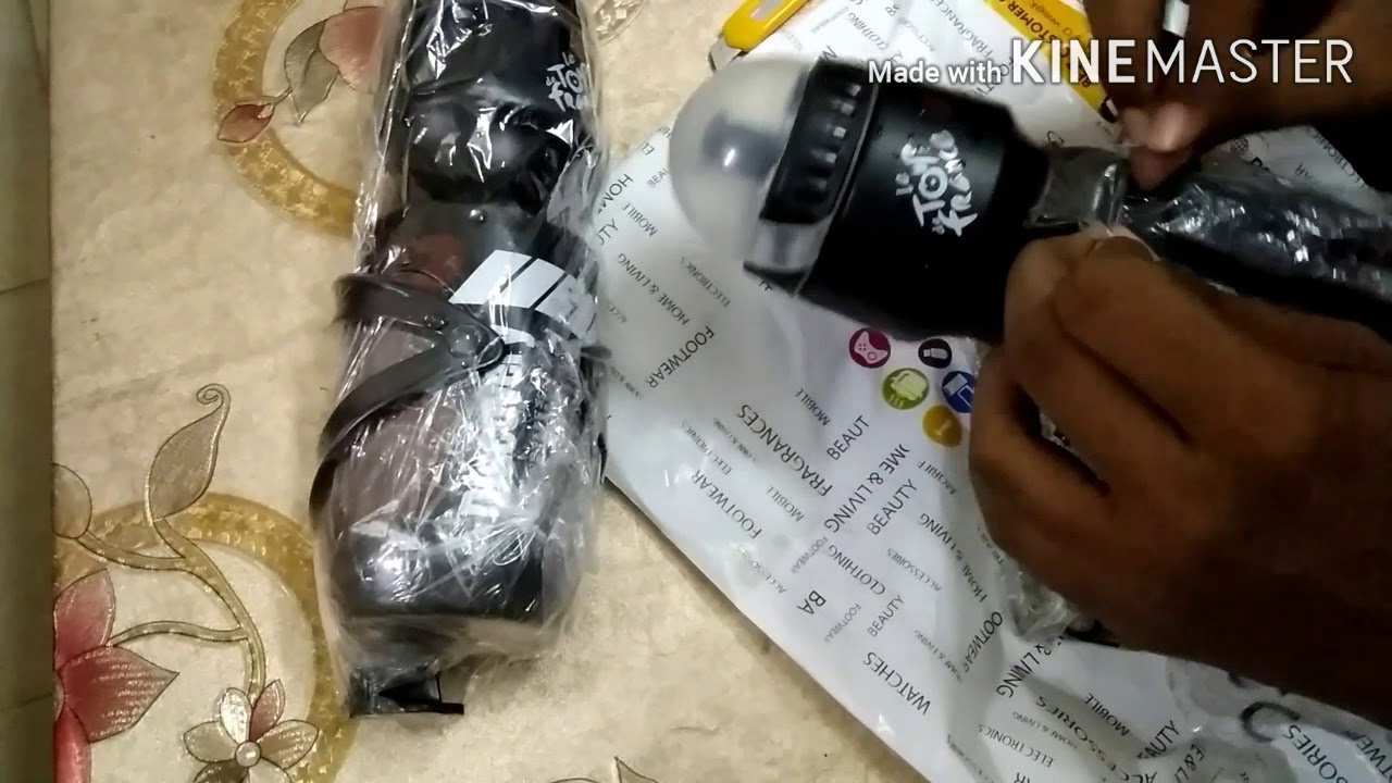 Unboxing one line product is USB cycle horn and cycle bottle stand by