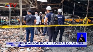 Tim Puslabfor Gelar Olah TKP, Selidiki Penyebab Kebakaran Kios IRTI Monas #BuletiniNewsSiang 01/04