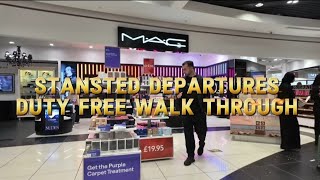 Stansted Airport departures Duty free walk through