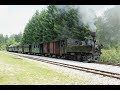 DCZ085952 Narrow-gauge steam locomotive U37-002 accelerates the train 280 in Senotín, Czech Republic