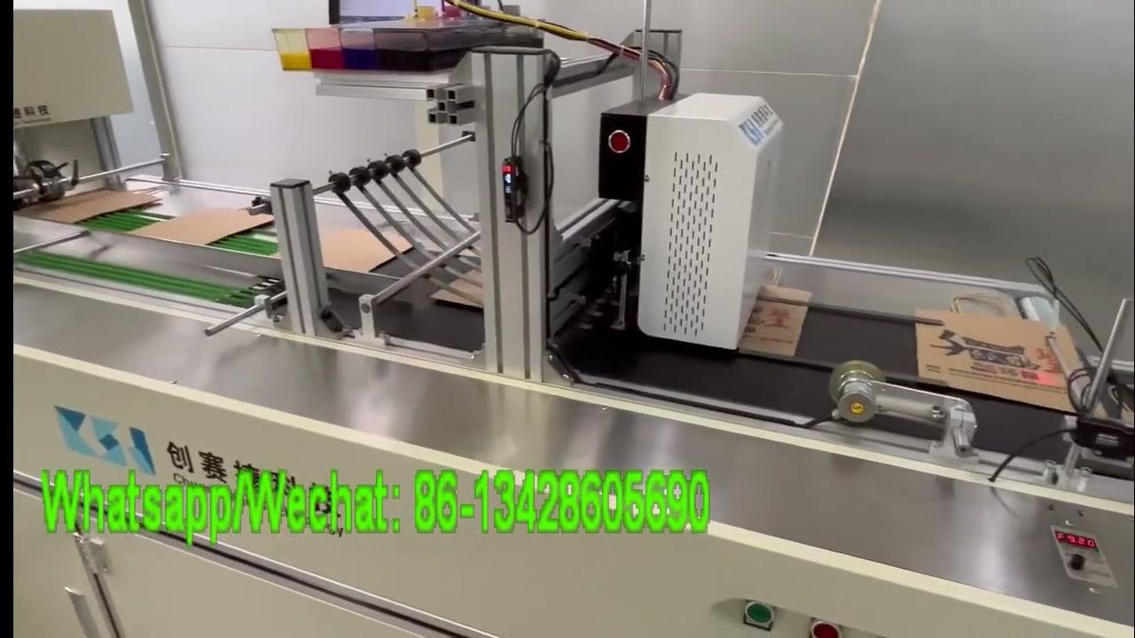 Automatic loading portable paper bag digital printing machine YouTube