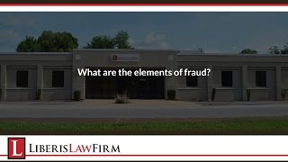 What are the elements of fraud?