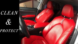 HOW TO CLEAN & PROTECT RED INTERIOR!!! | CAMRY XSE 2019 - 2023 |