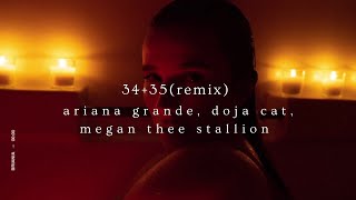 34+35 (remix) - ariana grande, doja cat, megan thee stallion (slowed + reverb) [w\/lyrics]