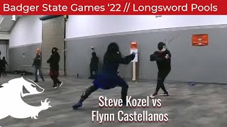 Brady Mueller vs Chuck Castellanos - Badger State Games 2022 - Longsword Pools